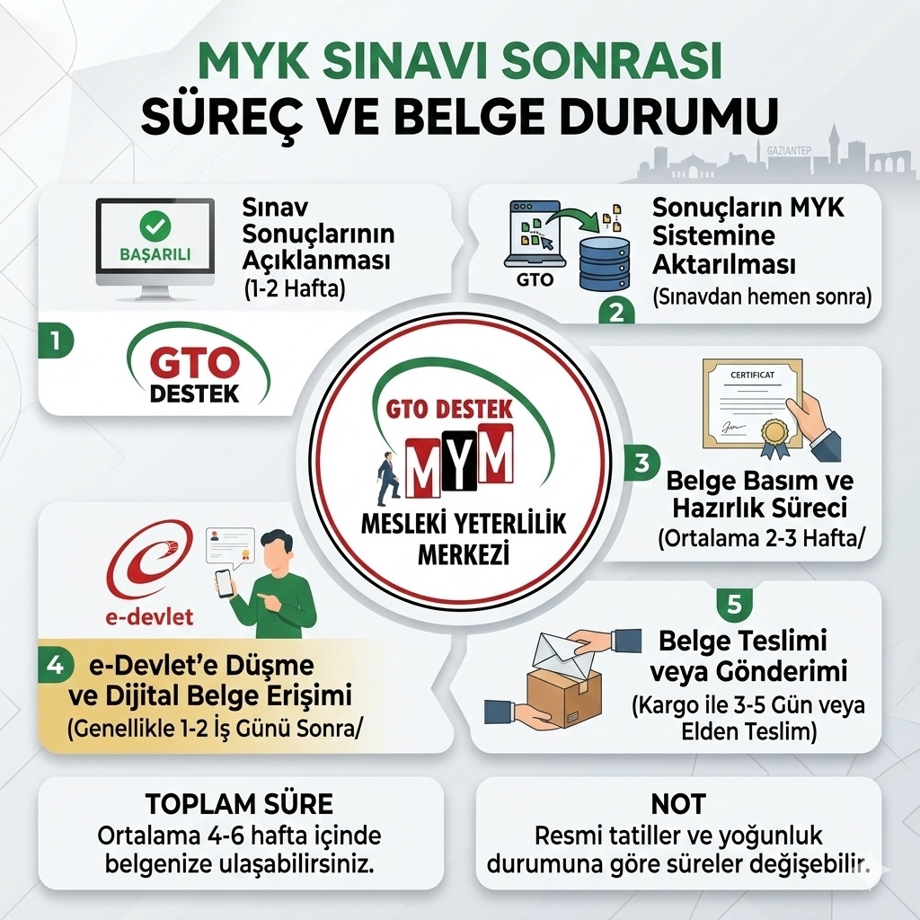 MYK Sınavı Sonrası Süreç: Belge Ne Zaman Çıkar, E-Devlete Ne Zaman Düşer?